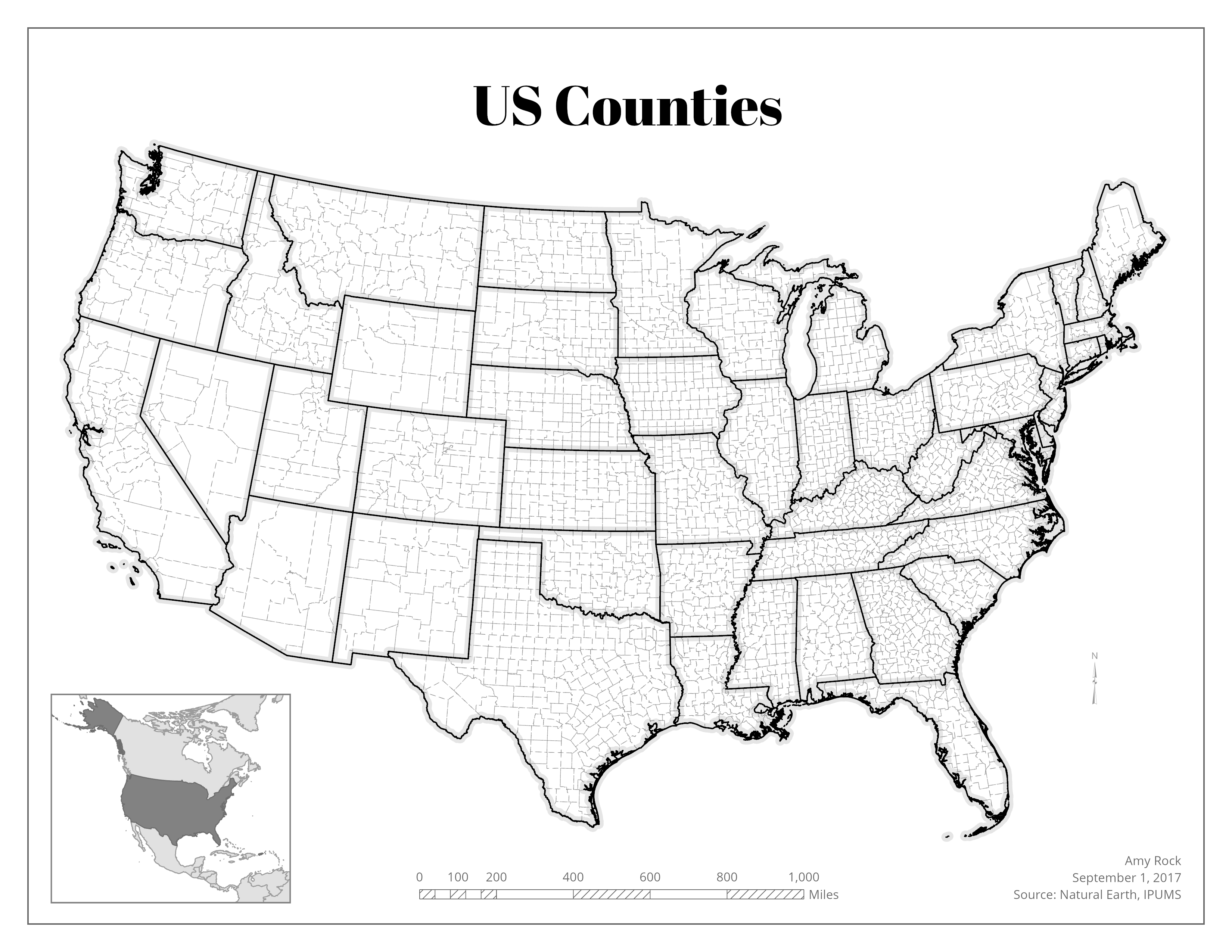 US Counties map reworked